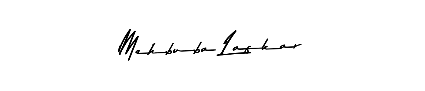 Design your own signature with our free online signature maker. With this signature software, you can create a handwritten (Asem Kandis PERSONAL USE) signature for name Mehbuba Laskar. Mehbuba Laskar signature style 9 images and pictures png