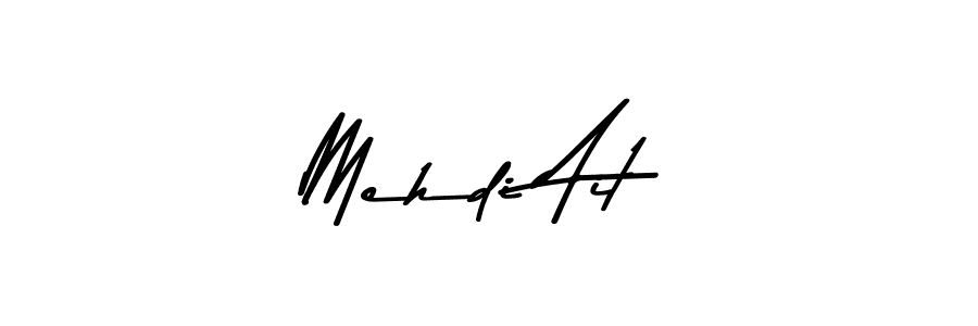 Create a beautiful signature design for name Mehdi Ait. With this signature (Asem Kandis PERSONAL USE) fonts, you can make a handwritten signature for free. Mehdi Ait signature style 9 images and pictures png