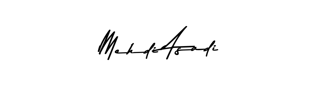Create a beautiful signature design for name Mehdi Asadi. With this signature (Asem Kandis PERSONAL USE) fonts, you can make a handwritten signature for free. Mehdi Asadi signature style 9 images and pictures png