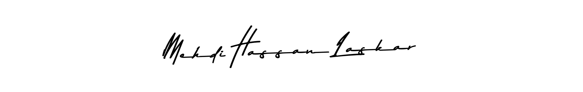 How to make Mehdi Hassan Laskar name signature. Use Asem Kandis PERSONAL USE style for creating short signs online. This is the latest handwritten sign. Mehdi Hassan Laskar signature style 9 images and pictures png