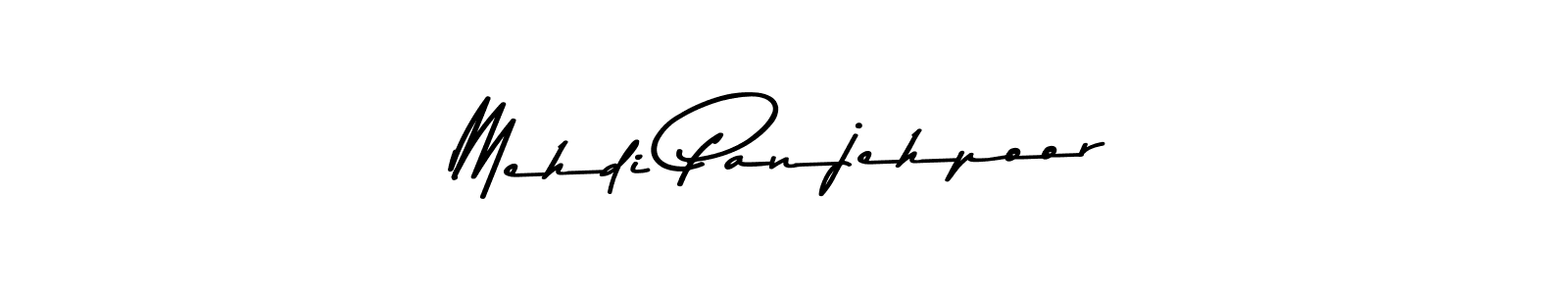 How to make Mehdi Panjehpoor name signature. Use Asem Kandis PERSONAL USE style for creating short signs online. This is the latest handwritten sign. Mehdi Panjehpoor signature style 9 images and pictures png