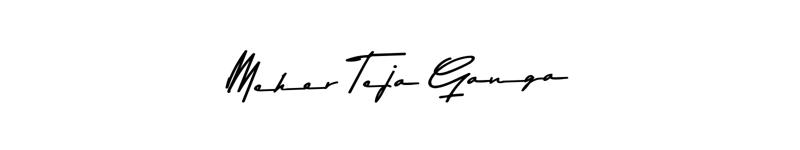 How to make Meher Teja Ganga signature? Asem Kandis PERSONAL USE is a professional autograph style. Create handwritten signature for Meher Teja Ganga name. Meher Teja Ganga signature style 9 images and pictures png