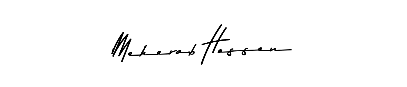 if you are searching for the best signature style for your name Meherab Hossen. so please give up your signature search. here we have designed multiple signature styles  using Asem Kandis PERSONAL USE. Meherab Hossen signature style 9 images and pictures png