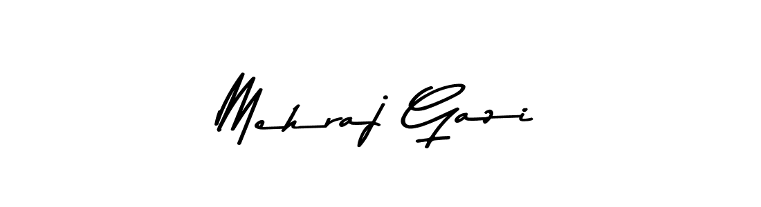 Design your own signature with our free online signature maker. With this signature software, you can create a handwritten (Asem Kandis PERSONAL USE) signature for name Mehraj Gazi. Mehraj Gazi signature style 9 images and pictures png