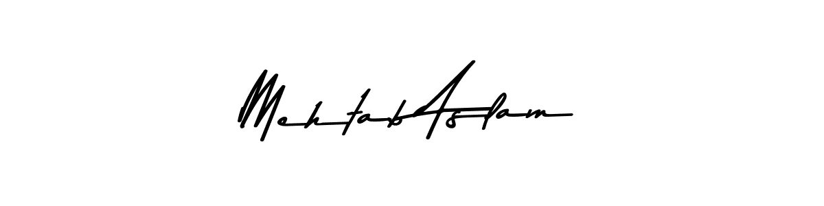 Here are the top 10 professional signature styles for the name Mehtab Aslam. These are the best autograph styles you can use for your name. Mehtab Aslam signature style 9 images and pictures png