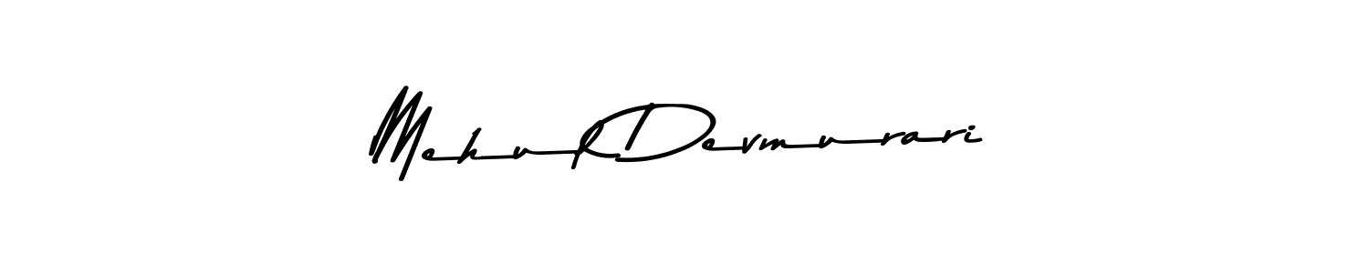 Create a beautiful signature design for name Mehul Devmurari. With this signature (Asem Kandis PERSONAL USE) fonts, you can make a handwritten signature for free. Mehul Devmurari signature style 9 images and pictures png