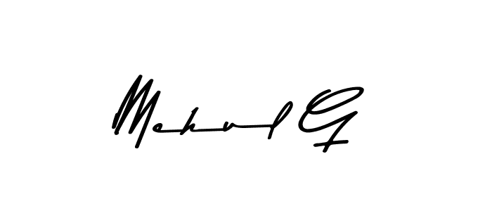 Mehul G stylish signature style. Best Handwritten Sign (Asem Kandis PERSONAL USE) for my name. Handwritten Signature Collection Ideas for my name Mehul G. Mehul G signature style 9 images and pictures png