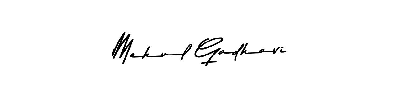 Asem Kandis PERSONAL USE is a professional signature style that is perfect for those who want to add a touch of class to their signature. It is also a great choice for those who want to make their signature more unique. Get Mehul Gadhavi name to fancy signature for free. Mehul Gadhavi signature style 9 images and pictures png