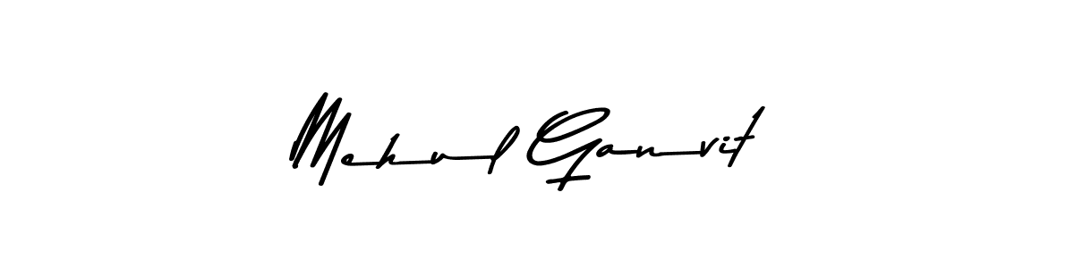 Use a signature maker to create a handwritten signature online. With this signature software, you can design (Asem Kandis PERSONAL USE) your own signature for name Mehul Ganvit. Mehul Ganvit signature style 9 images and pictures png
