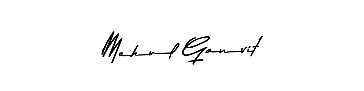 Use a signature maker to create a handwritten signature online. With this signature software, you can design (Asem Kandis PERSONAL USE) your own signature for name Mehul Ganvit. Mehul Ganvit signature style 9 images and pictures png