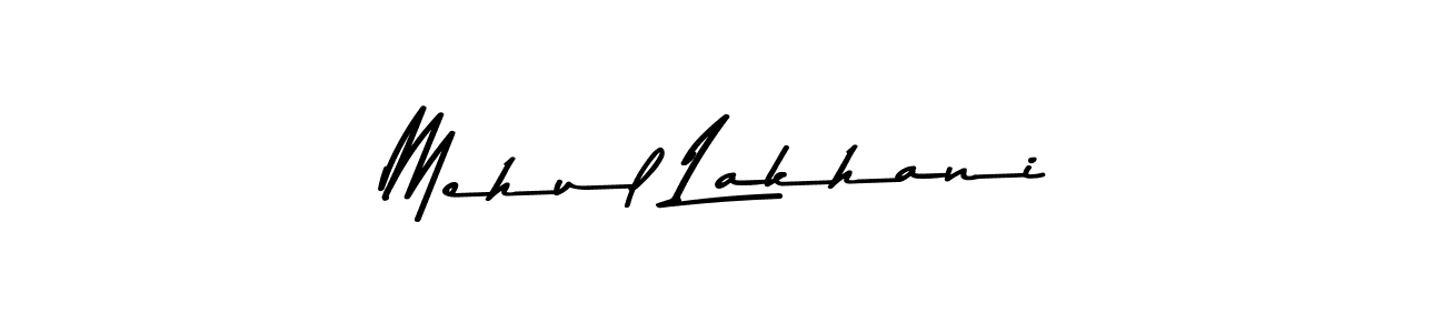 This is the best signature style for the Mehul Lakhani name. Also you like these signature font (Asem Kandis PERSONAL USE). Mix name signature. Mehul Lakhani signature style 9 images and pictures png