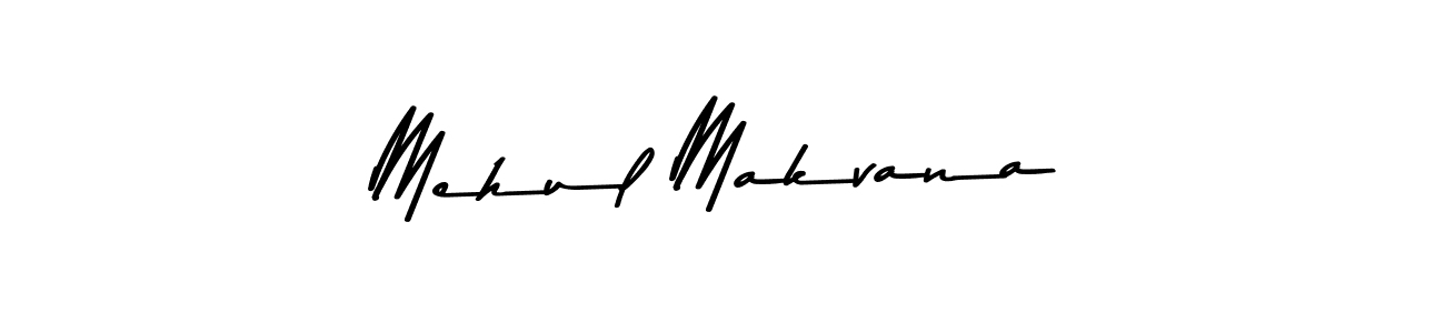 Make a beautiful signature design for name Mehul Makvana. With this signature (Asem Kandis PERSONAL USE) style, you can create a handwritten signature for free. Mehul Makvana signature style 9 images and pictures png