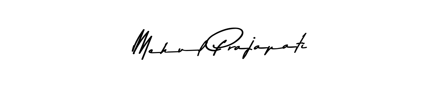 Design your own signature with our free online signature maker. With this signature software, you can create a handwritten (Asem Kandis PERSONAL USE) signature for name Mehul Prajapati. Mehul Prajapati signature style 9 images and pictures png