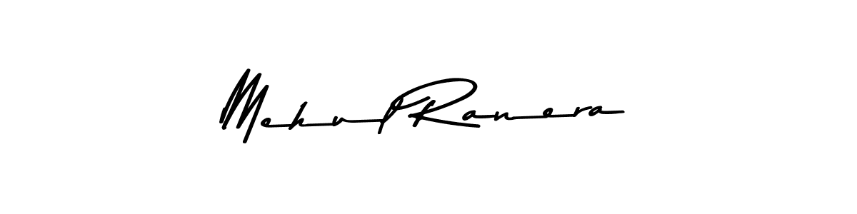 How to make Mehul Ranera name signature. Use Asem Kandis PERSONAL USE style for creating short signs online. This is the latest handwritten sign. Mehul Ranera signature style 9 images and pictures png