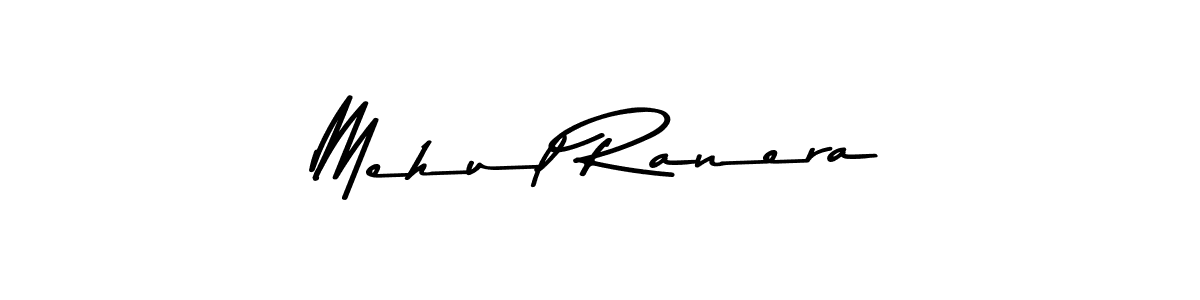 How to make Mehul Ranera name signature. Use Asem Kandis PERSONAL USE style for creating short signs online. This is the latest handwritten sign. Mehul Ranera signature style 9 images and pictures png