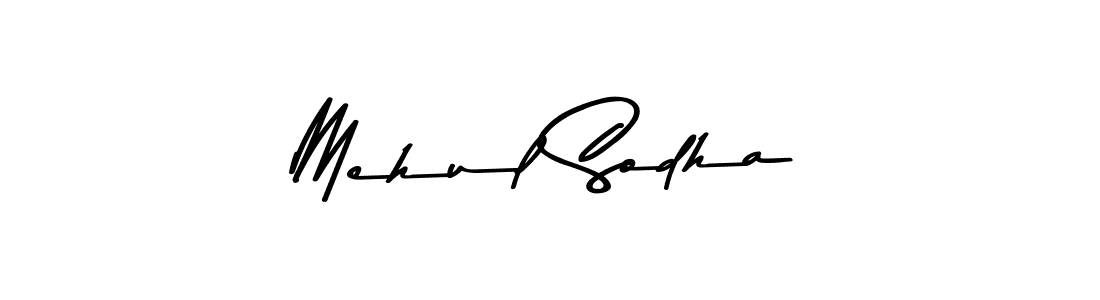 Make a beautiful signature design for name Mehul Sodha. With this signature (Asem Kandis PERSONAL USE) style, you can create a handwritten signature for free. Mehul Sodha signature style 9 images and pictures png