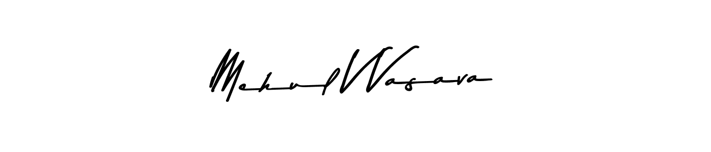 Also You can easily find your signature by using the search form. We will create Mehul V Vasava name handwritten signature images for you free of cost using Asem Kandis PERSONAL USE sign style. Mehul V Vasava signature style 9 images and pictures png