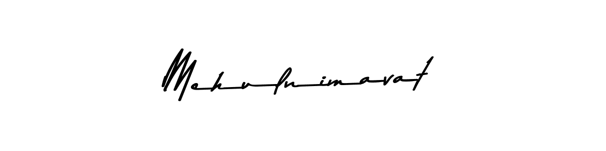 How to make Mehulnimavat name signature. Use Asem Kandis PERSONAL USE style for creating short signs online. This is the latest handwritten sign. Mehulnimavat signature style 9 images and pictures png
