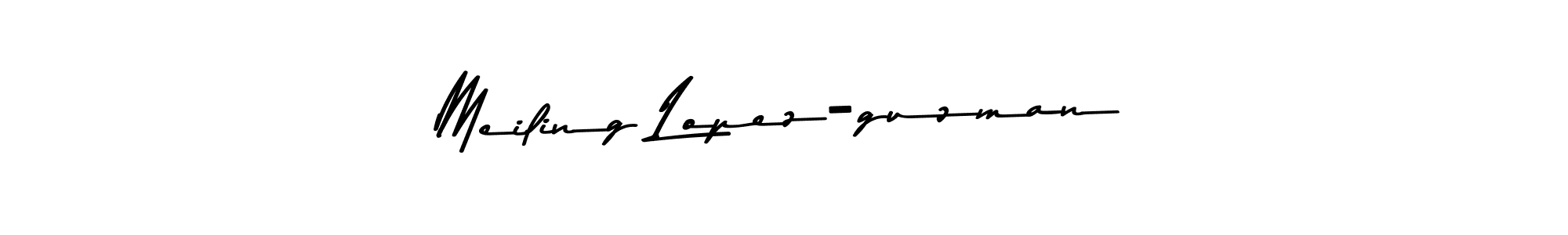 Design your own signature with our free online signature maker. With this signature software, you can create a handwritten (Asem Kandis PERSONAL USE) signature for name Meiling Lopez-guzman. Meiling Lopez-guzman signature style 9 images and pictures png