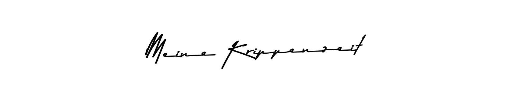 Make a beautiful signature design for name Meine Krippenzeit. With this signature (Asem Kandis PERSONAL USE) style, you can create a handwritten signature for free. Meine Krippenzeit signature style 9 images and pictures png