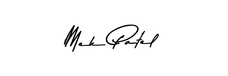 Use a signature maker to create a handwritten signature online. With this signature software, you can design (Asem Kandis PERSONAL USE) your own signature for name Mek Patel. Mek Patel signature style 9 images and pictures png