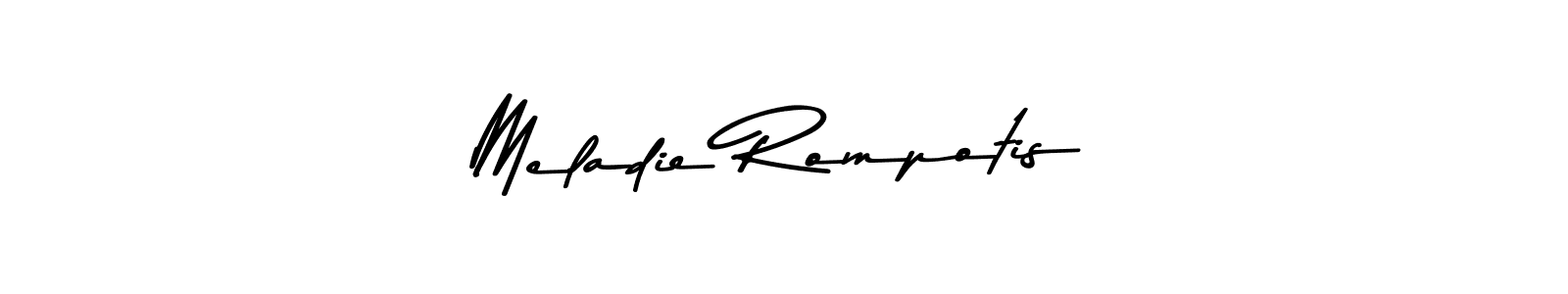 Make a beautiful signature design for name Meladie Rompotis. Use this online signature maker to create a handwritten signature for free. Meladie Rompotis signature style 9 images and pictures png