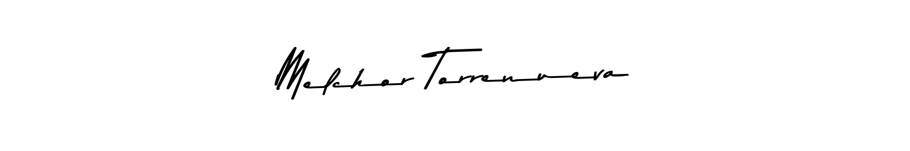 How to make Melchor Torrenueva name signature. Use Asem Kandis PERSONAL USE style for creating short signs online. This is the latest handwritten sign. Melchor Torrenueva signature style 9 images and pictures png