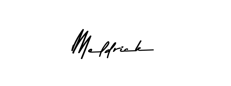 Design your own signature with our free online signature maker. With this signature software, you can create a handwritten (Asem Kandis PERSONAL USE) signature for name Meldrick. Meldrick signature style 9 images and pictures png