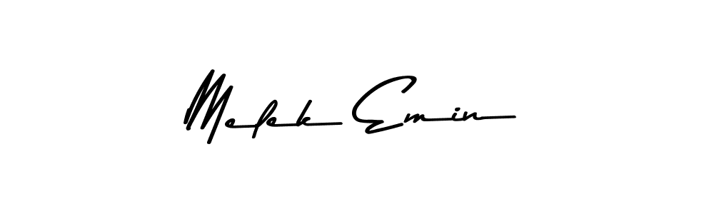 Make a beautiful signature design for name Melek Emin. With this signature (Asem Kandis PERSONAL USE) style, you can create a handwritten signature for free. Melek Emin signature style 9 images and pictures png