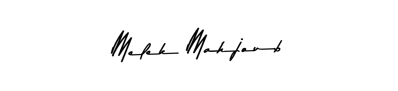 The best way (Asem Kandis PERSONAL USE) to make a short signature is to pick only two or three words in your name. The name Melek Mahjoub include a total of six letters. For converting this name. Melek Mahjoub signature style 9 images and pictures png