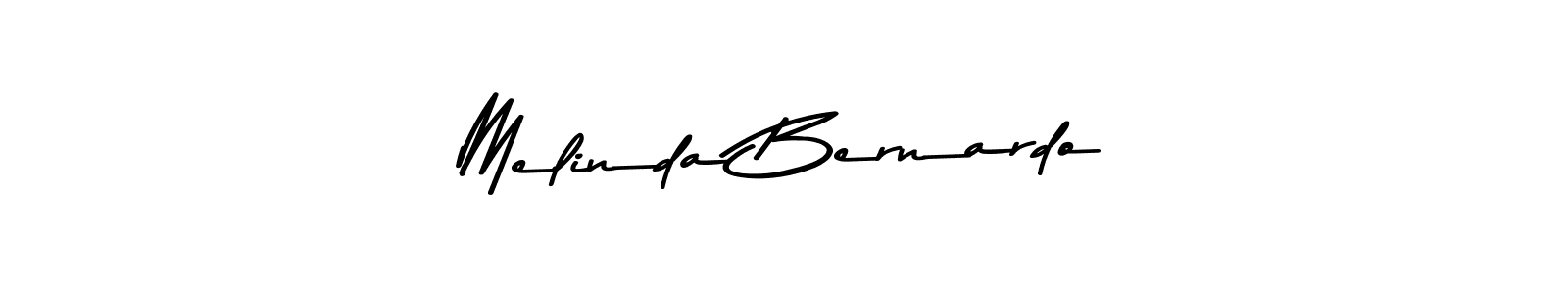 How to make Melinda Bernardo name signature. Use Asem Kandis PERSONAL USE style for creating short signs online. This is the latest handwritten sign. Melinda Bernardo signature style 9 images and pictures png