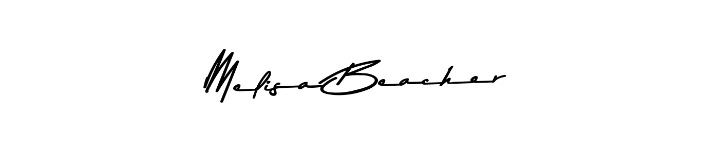 Design your own signature with our free online signature maker. With this signature software, you can create a handwritten (Asem Kandis PERSONAL USE) signature for name Melisa Beacher. Melisa Beacher signature style 9 images and pictures png