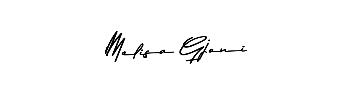 Create a beautiful signature design for name Melisa Gjoni. With this signature (Asem Kandis PERSONAL USE) fonts, you can make a handwritten signature for free. Melisa Gjoni signature style 9 images and pictures png