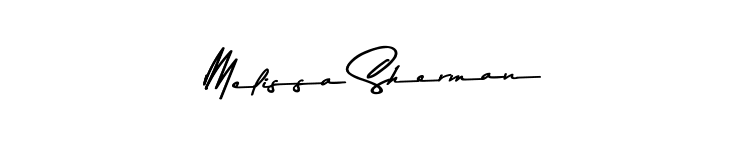 Create a beautiful signature design for name Melissa Sherman. With this signature (Asem Kandis PERSONAL USE) fonts, you can make a handwritten signature for free. Melissa Sherman signature style 9 images and pictures png