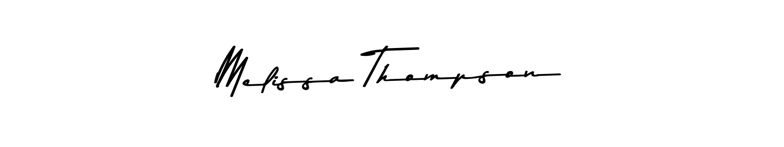 How to make Melissa Thompson name signature. Use Asem Kandis PERSONAL USE style for creating short signs online. This is the latest handwritten sign. Melissa Thompson signature style 9 images and pictures png
