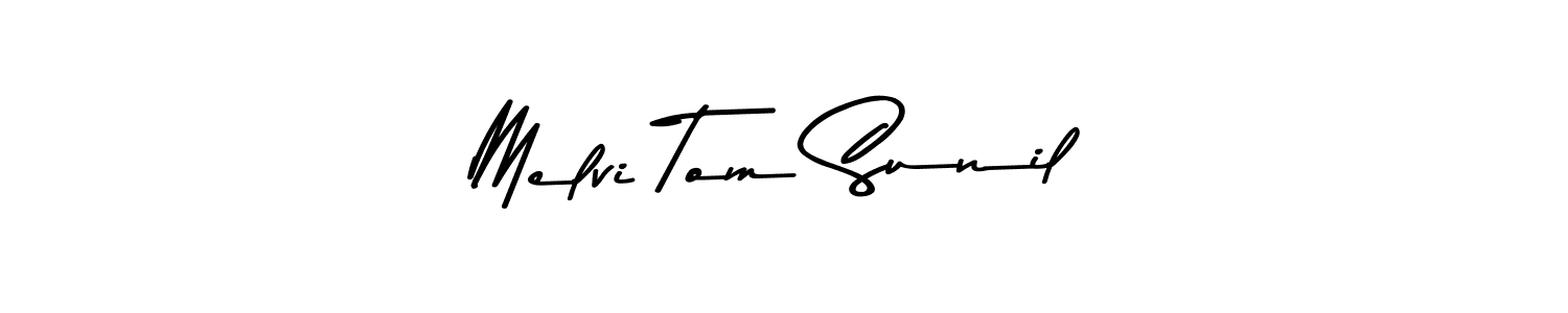 Melvi Tom Sunil stylish signature style. Best Handwritten Sign (Asem Kandis PERSONAL USE) for my name. Handwritten Signature Collection Ideas for my name Melvi Tom Sunil. Melvi Tom Sunil signature style 9 images and pictures png