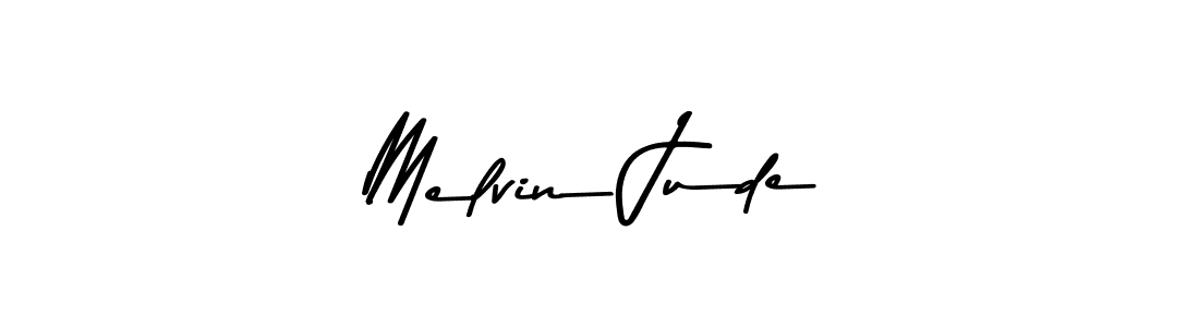 How to make Melvin Jude name signature. Use Asem Kandis PERSONAL USE style for creating short signs online. This is the latest handwritten sign. Melvin Jude signature style 9 images and pictures png