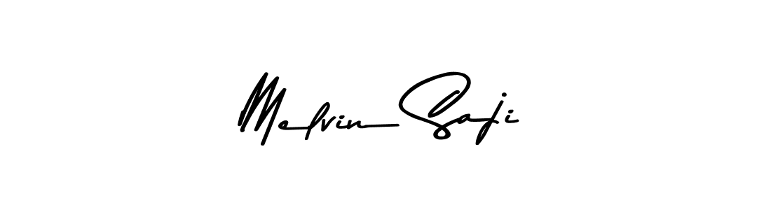 Design your own signature with our free online signature maker. With this signature software, you can create a handwritten (Asem Kandis PERSONAL USE) signature for name Melvin Saji. Melvin Saji signature style 9 images and pictures png