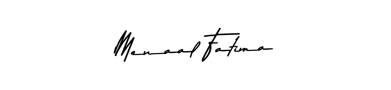 The best way (Asem Kandis PERSONAL USE) to make a short signature is to pick only two or three words in your name. The name Menaal Fatima include a total of six letters. For converting this name. Menaal Fatima signature style 9 images and pictures png