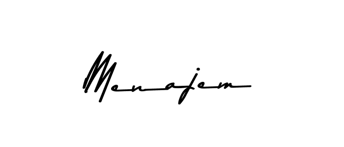 Make a beautiful signature design for name Menajem. With this signature (Asem Kandis PERSONAL USE) style, you can create a handwritten signature for free. Menajem signature style 9 images and pictures png