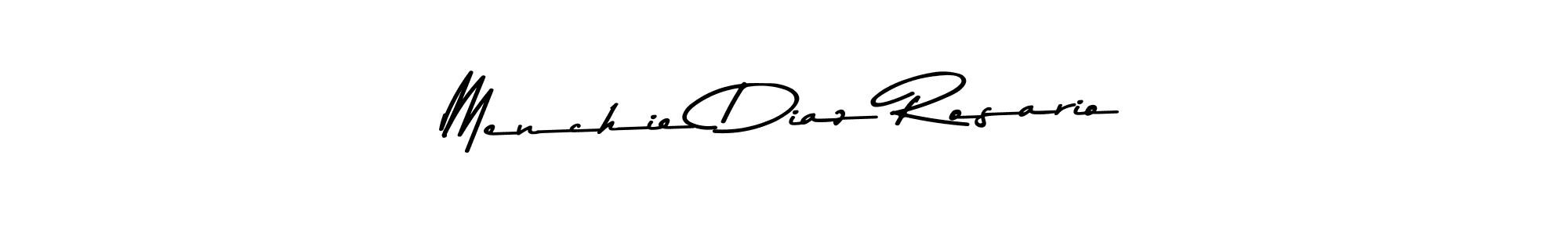 You should practise on your own different ways (Asem Kandis PERSONAL USE) to write your name (Menchie Diaz Rosario) in signature. don't let someone else do it for you. Menchie Diaz Rosario signature style 9 images and pictures png