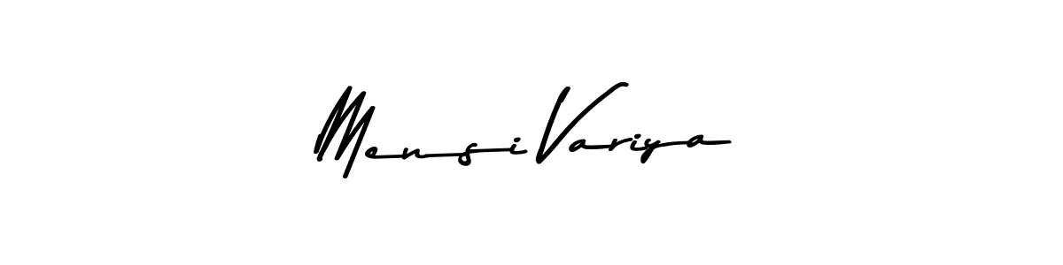 Design your own signature with our free online signature maker. With this signature software, you can create a handwritten (Asem Kandis PERSONAL USE) signature for name Mensi Variya. Mensi Variya signature style 9 images and pictures png