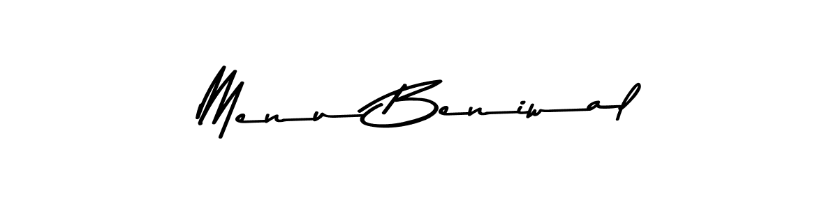 How to make Menu Beniwal name signature. Use Asem Kandis PERSONAL USE style for creating short signs online. This is the latest handwritten sign. Menu Beniwal signature style 9 images and pictures png