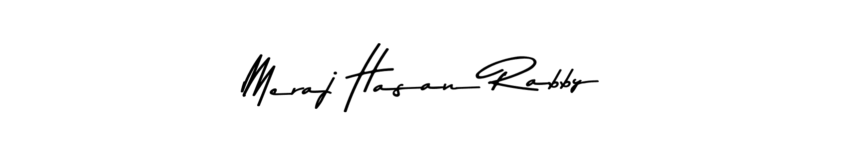 Design your own signature with our free online signature maker. With this signature software, you can create a handwritten (Asem Kandis PERSONAL USE) signature for name Meraj Hasan Rabby. Meraj Hasan Rabby signature style 9 images and pictures png