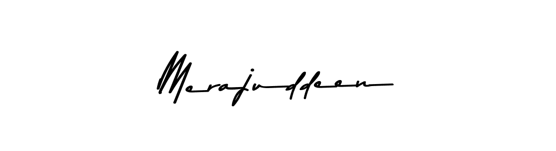 Create a beautiful signature design for name Merajuddeen. With this signature (Asem Kandis PERSONAL USE) fonts, you can make a handwritten signature for free. Merajuddeen signature style 9 images and pictures png