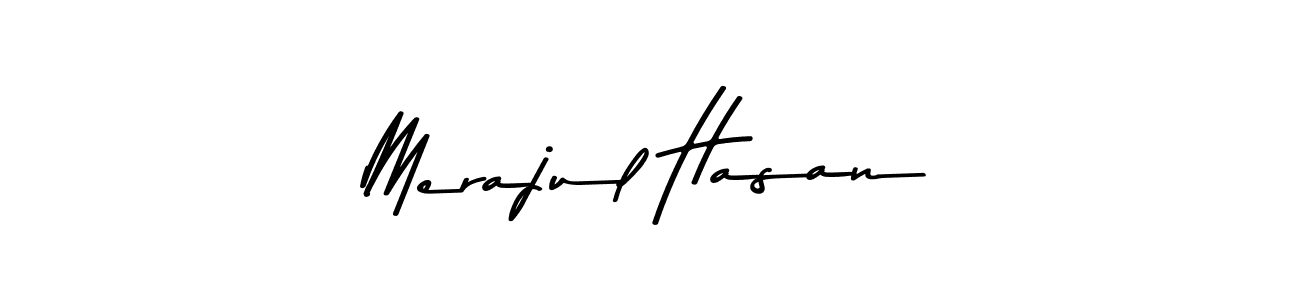 Design your own signature with our free online signature maker. With this signature software, you can create a handwritten (Asem Kandis PERSONAL USE) signature for name Merajul Hasan. Merajul Hasan signature style 9 images and pictures png