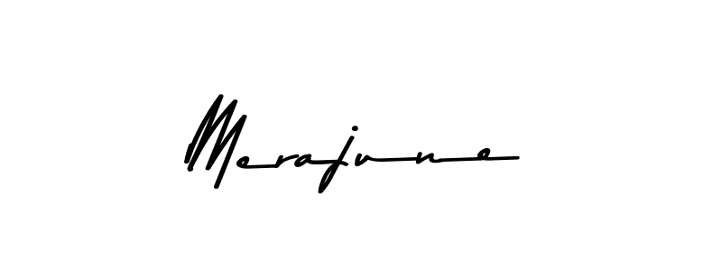 Also You can easily find your signature by using the search form. We will create Merajune name handwritten signature images for you free of cost using Asem Kandis PERSONAL USE sign style. Merajune signature style 9 images and pictures png