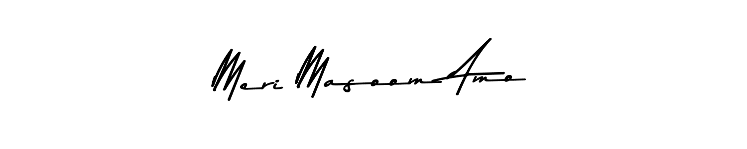 Also You can easily find your signature by using the search form. We will create Meri Masoom Amo name handwritten signature images for you free of cost using Asem Kandis PERSONAL USE sign style. Meri Masoom Amo signature style 9 images and pictures png