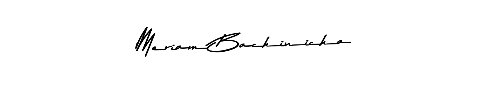 Make a beautiful signature design for name Meriam Bachinicha. With this signature (Asem Kandis PERSONAL USE) style, you can create a handwritten signature for free. Meriam Bachinicha signature style 9 images and pictures png