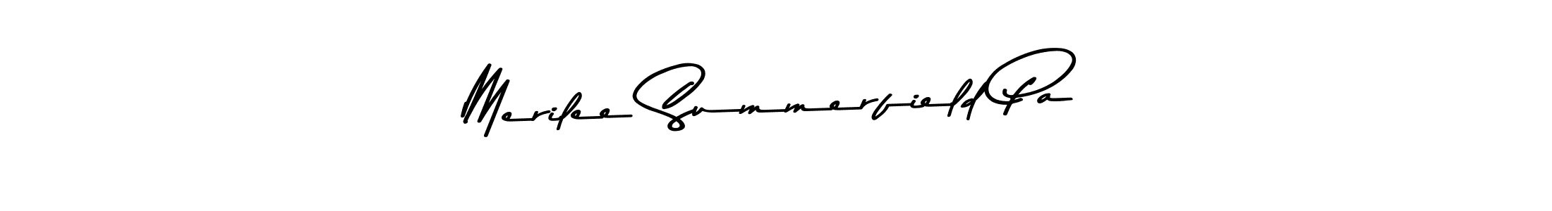 Asem Kandis PERSONAL USE is a professional signature style that is perfect for those who want to add a touch of class to their signature. It is also a great choice for those who want to make their signature more unique. Get Merilee Summerfield Pa name to fancy signature for free. Merilee Summerfield Pa signature style 9 images and pictures png